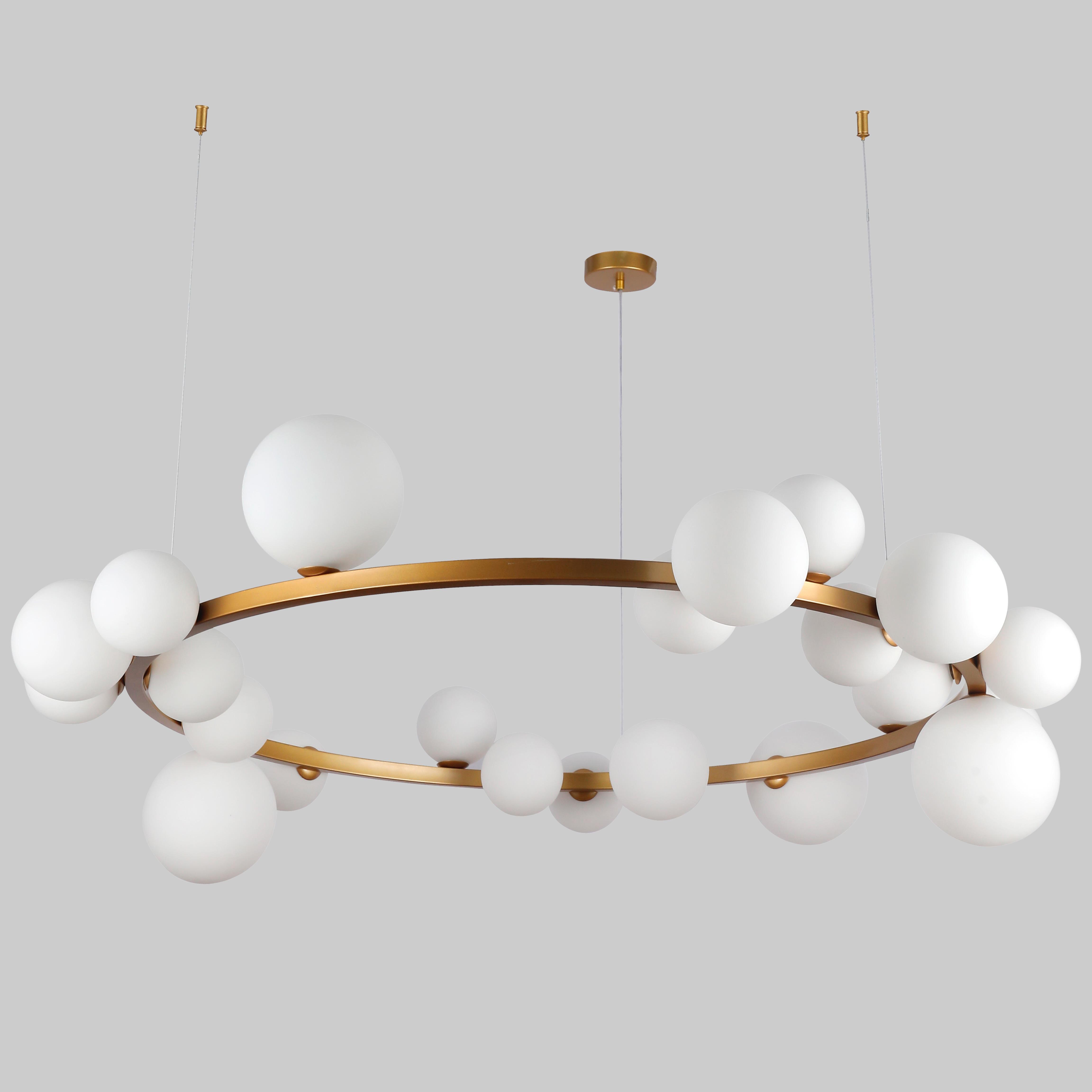 Люстра Bubbles на 24 лампы 115 см Бронзовый (918-LP267-24 XGD+WH)