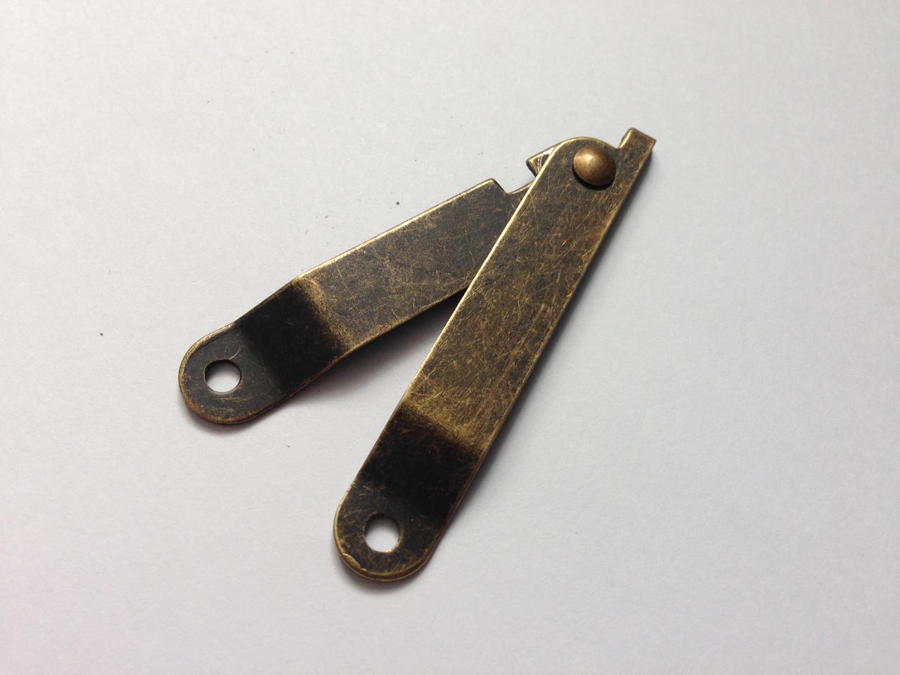 Петля направляющая металлическая 112х11 мм Антик (38963022)