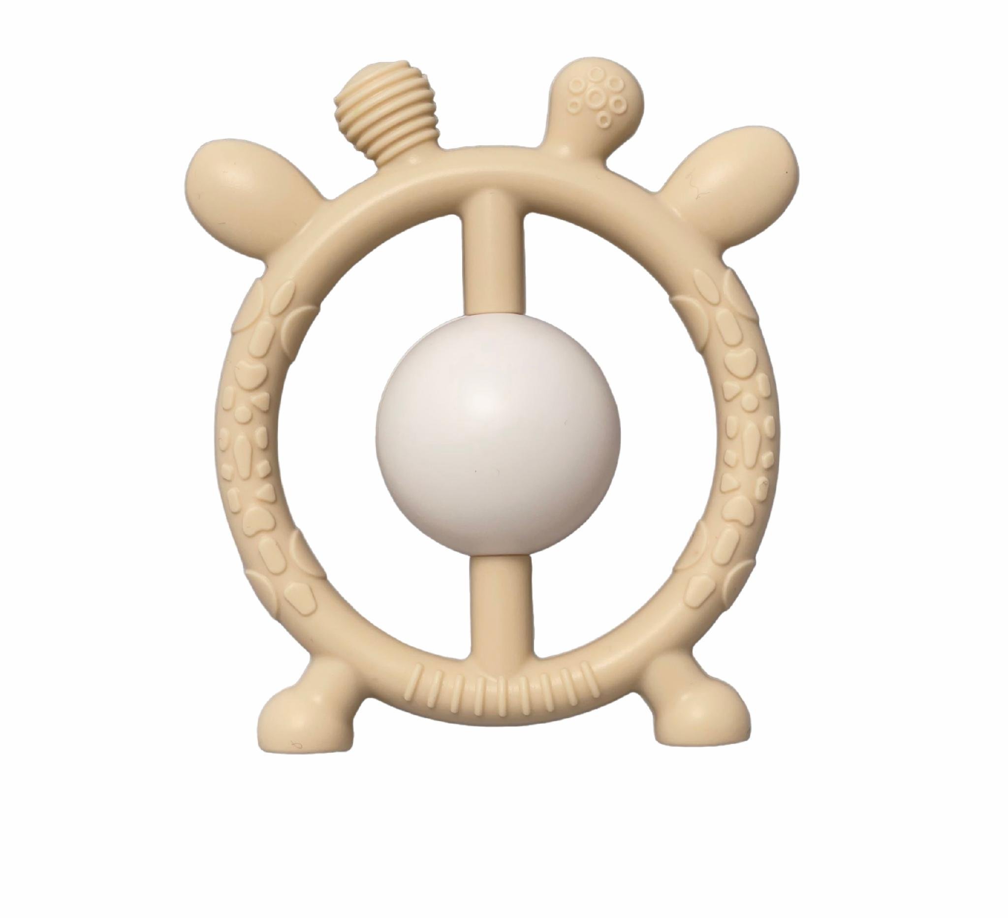 Брязкальце силіконове Жираф 1 шт. Бежевий (91011966)