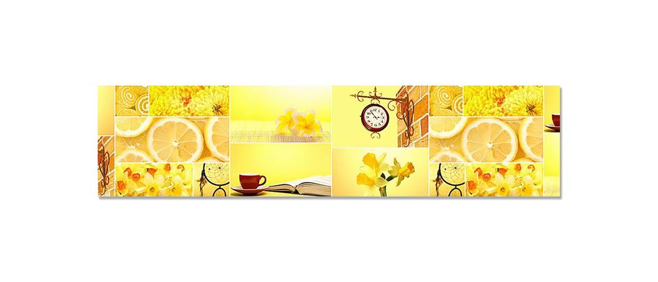 Наліпка вінілова на кухню Zatarga Цитруси Геометрія 600х2500 мм (1283915689)