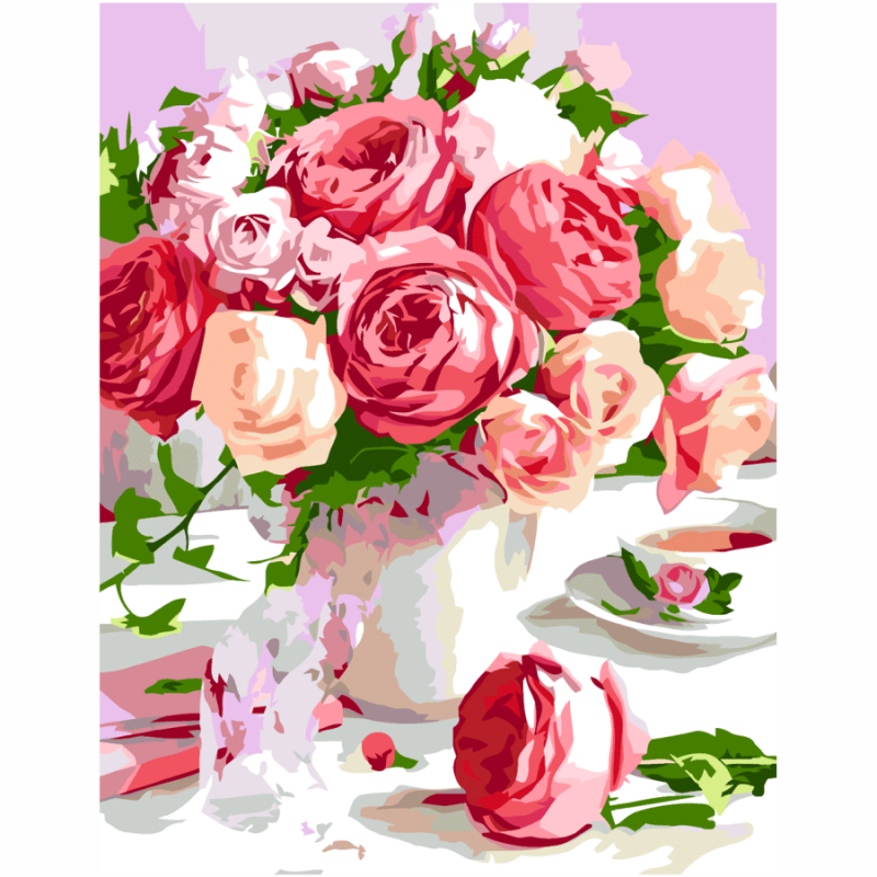 Картина по номерам Rosa Душистый букет 35х45 см (Az-258640)