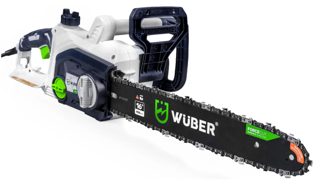 Электропила электрическая Wuber 2000 Вт шина 406 мм 16" автоматическая смазка (W41696)