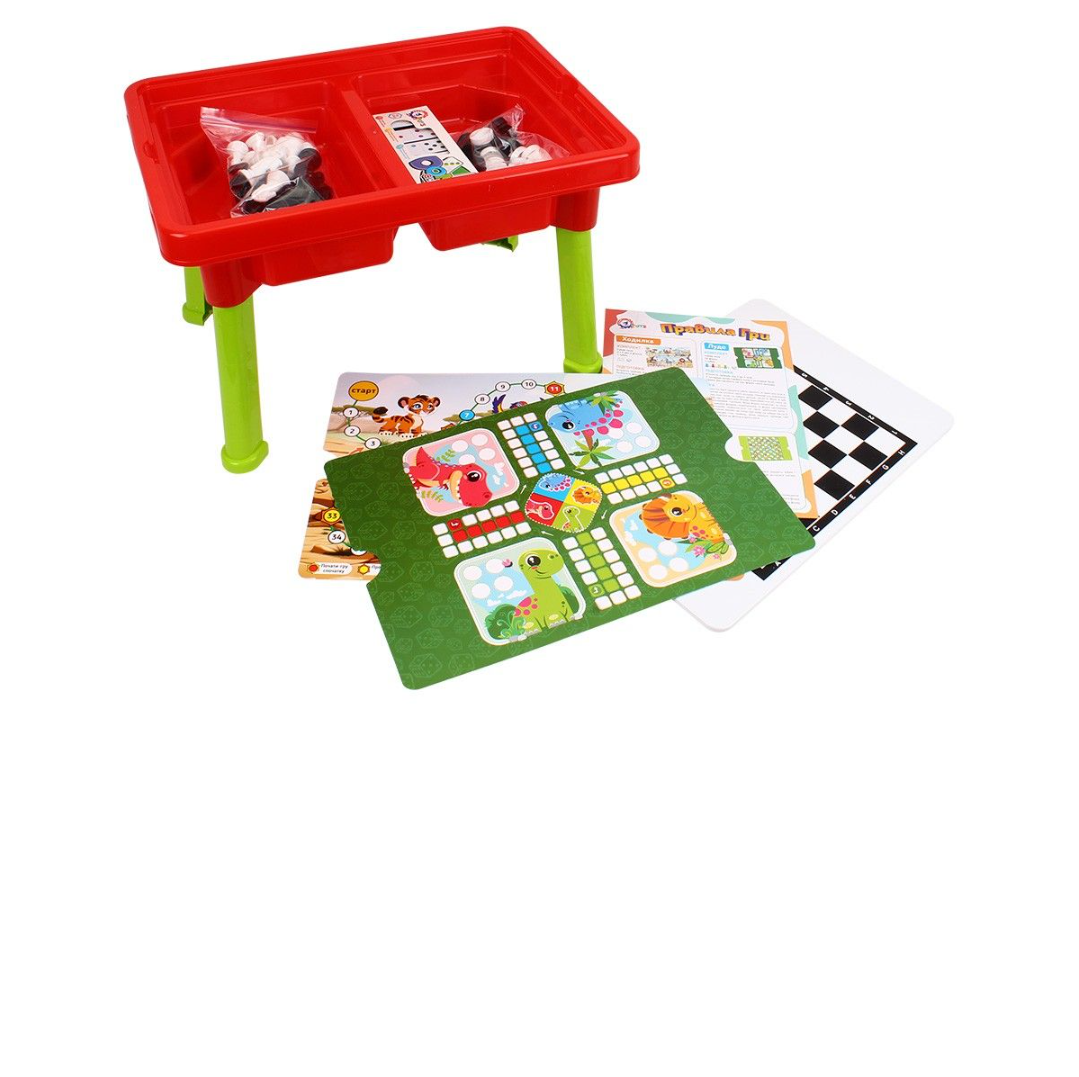 Набор детских настольных игр 7в1 со столиком-органайзером Белый - фото 3 Набор детских настольных игр 7в1 со столиком-органайзером Белый - фото 3