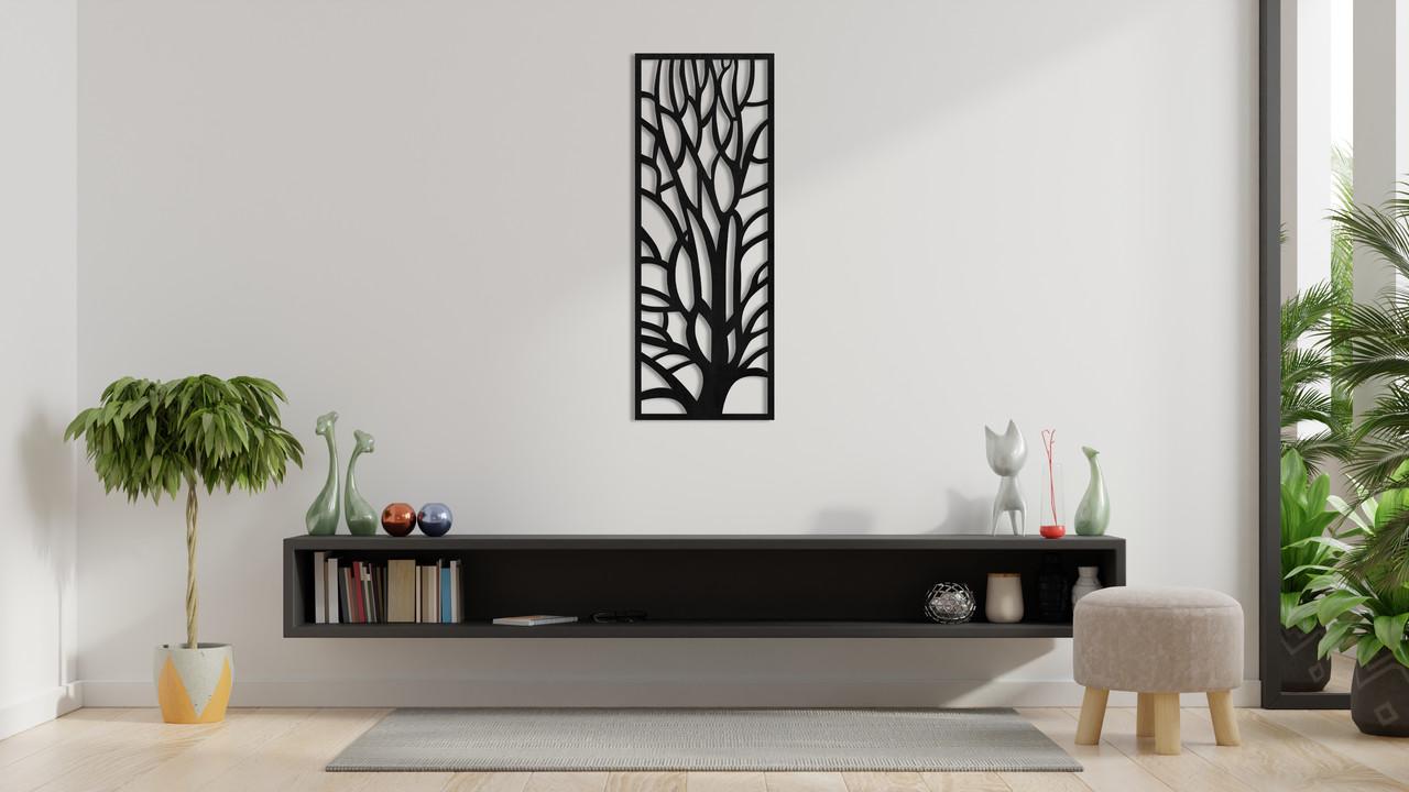 Панно на стену из дерева декоративное Upwood Decor Branches 03 90x34,1 см Black (1577703993)