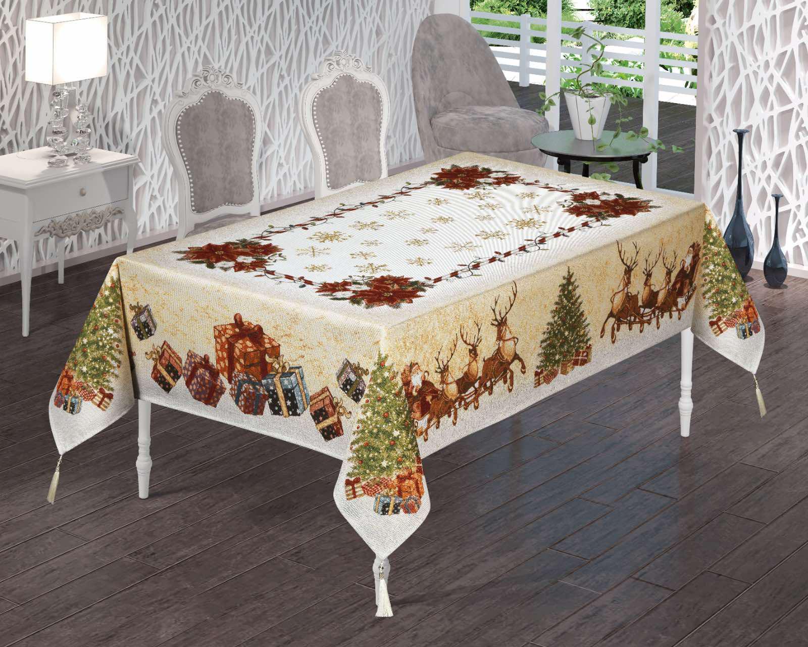 Скатертина новорічна Sagol ST-165 160x350 см (CN28103)