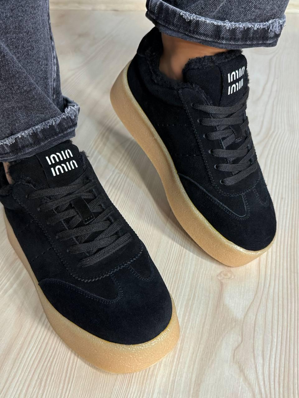 Кеди жіночі Hengji 633-1 утеплені замшеві на хутрі р. 37 Чорний (5393) - фото 4 Кеди жіночі Hengji 633-1 утеплені замшеві на хутрі р. 37 Чорний (5393) - фото 4