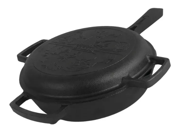 Сковорода-жаровня чавунна Brizoll monolith з литою ручкою та чавунною кришкою-сковородою 240х60 мм (M2460P-2) - фото 3 Сковорода-жаровня чавунна Brizoll monolith з литою ручкою та чавунною кришкою-сковородою 240х60 мм (M2460P-2) - фото 3