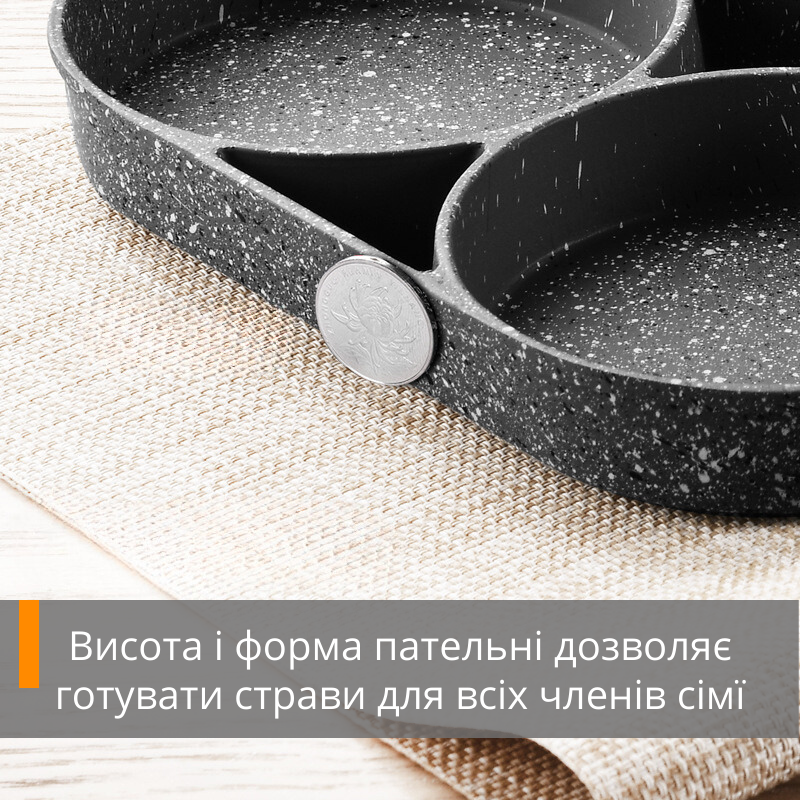 ᐉ Сковорода порционная антипригарная с мраморным покрытием на четыре ...