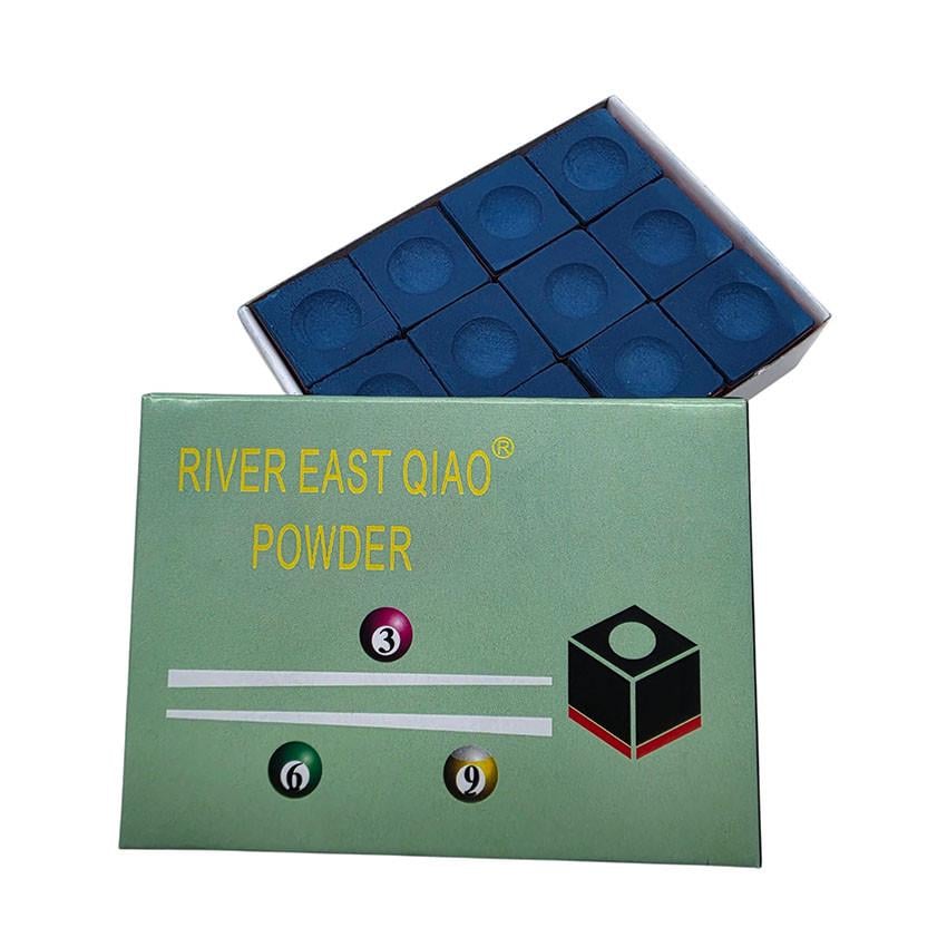 Мел бильярдный River East 12 шт. Синий