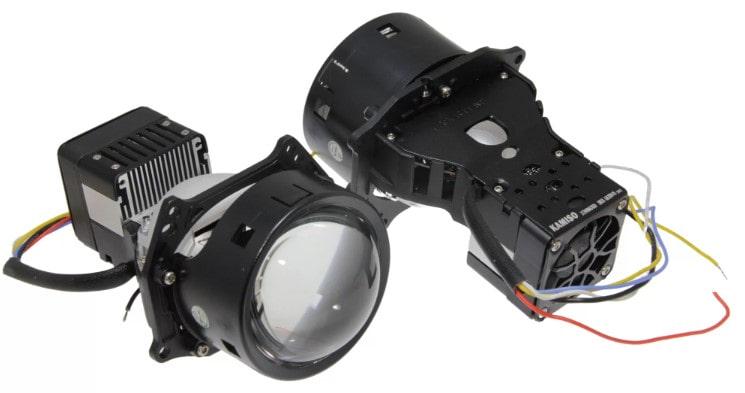 Линзы автомобильные светодиодные Kamiso Aozoom DLPD-01 Bi-LED LASER 5500K 66/75W