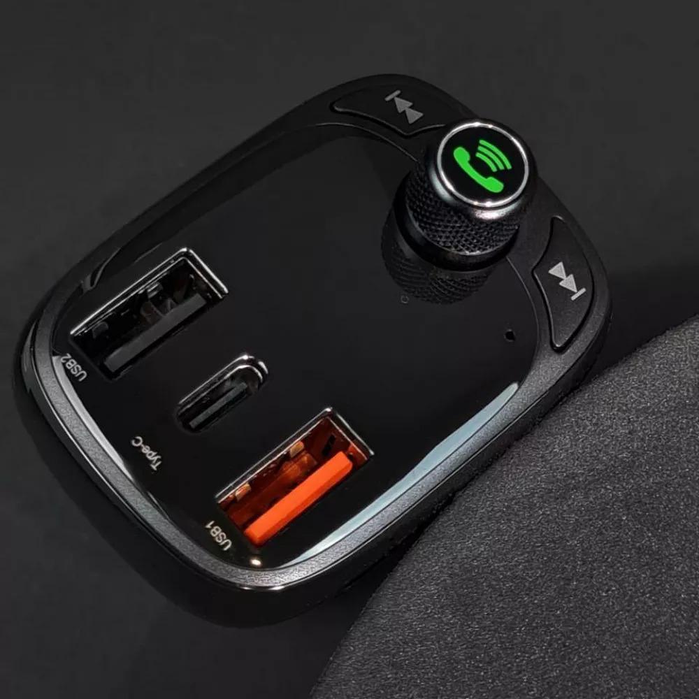 Автомобільний зарядний пристрій BASEUS FM Launcher S-13 36W PD+QC3.0 Type-C+2USB Black - фото 5 Автомобільний зарядний пристрій BASEUS FM Launcher S-13 36W PD+QC3.0 Type-C+2USB Black - фото 5