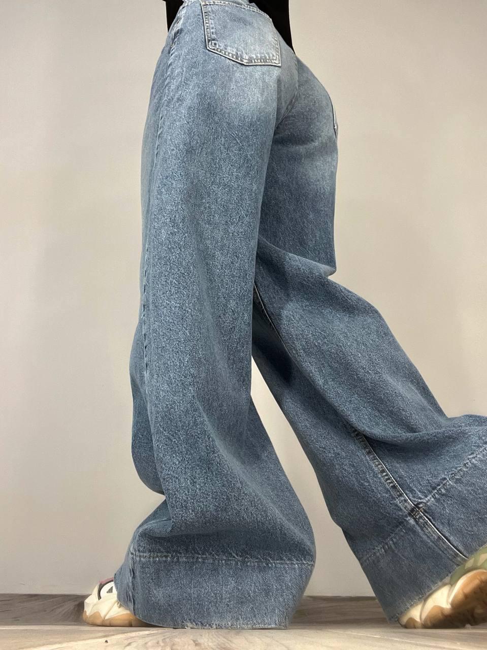 Джинси жіночі ITS Basic 3717-31 PALAZZO jeans вільні палаццо широкі кльош стрілка довгі р. 36 Світло-синій (3906) - фото 3 Джинси жіночі ITS Basic 3717-31 PALAZZO jeans вільні палаццо широкі кльош стрілка довгі р. 36 Світло-синій (3906) - фото 3