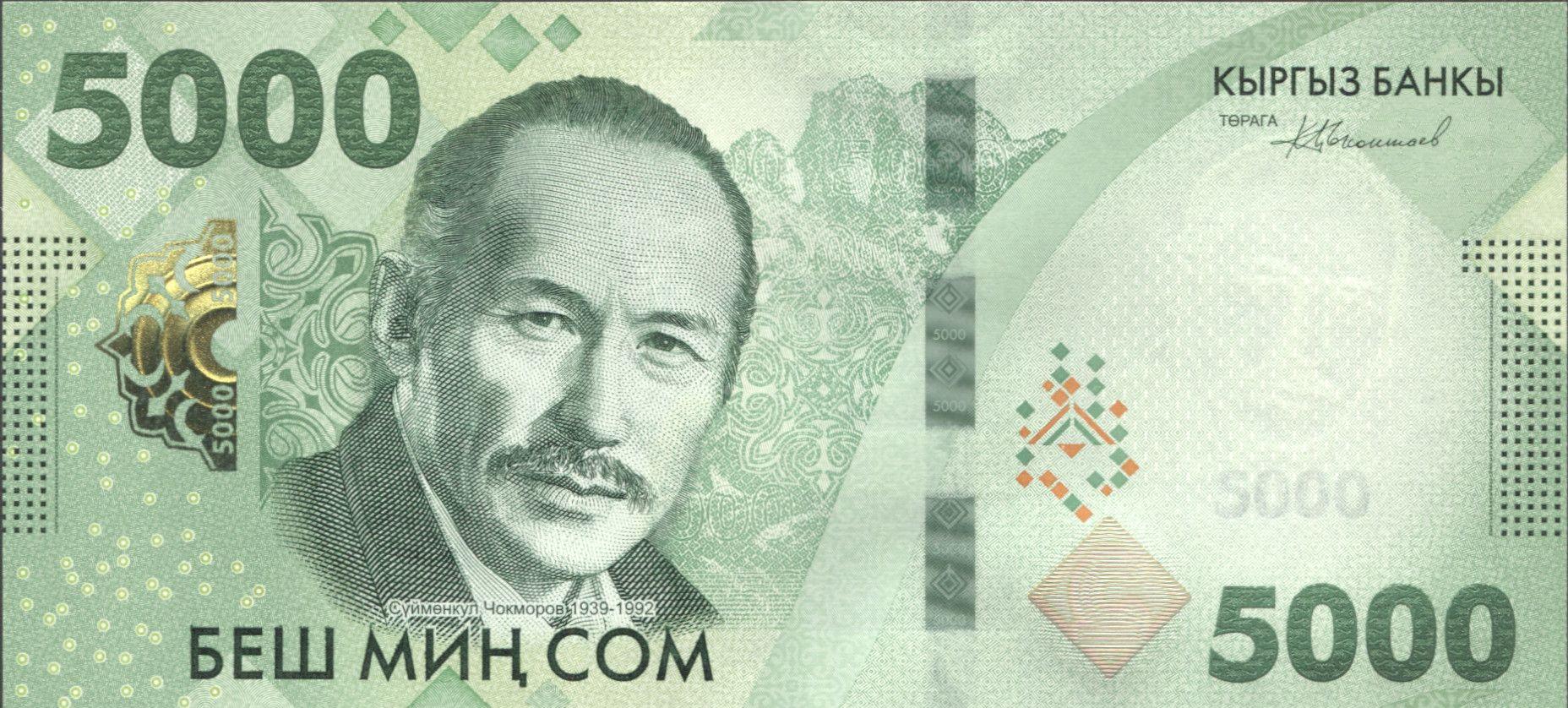 Колекційна банкнота Киргизстан 5000 сомов 2023 PW40 UNC