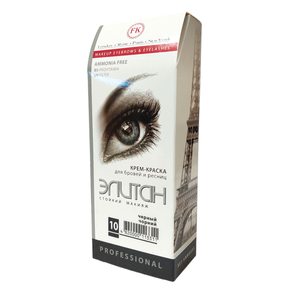 Краска для бровей и ресниц Елітан Тон №10 Черный (1273325126)