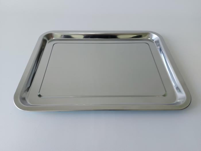 Поднос металлический прямоугольный 39,2х29,2/35х25х2 см (17603) - фото 2