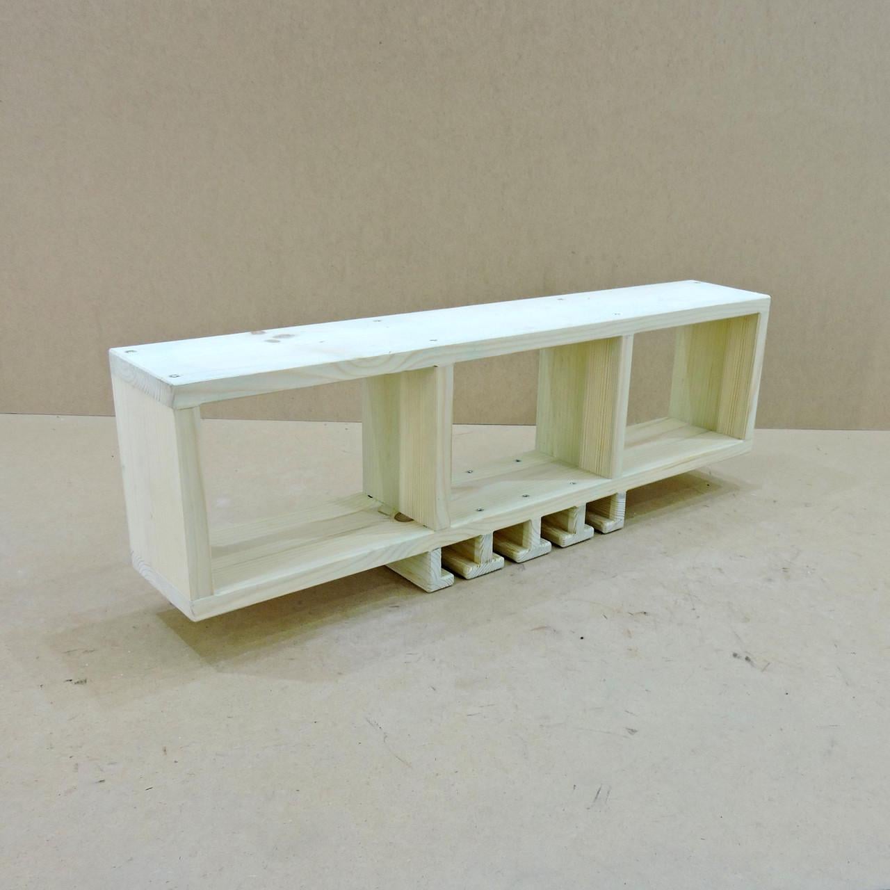 Полка настенная из дерева Тринидад 3 Бланже (ПНС/300601)