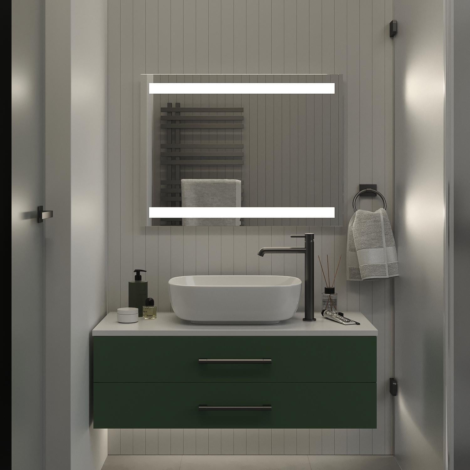 Дзеркало з підсвічуванням Moreli для ванної кімнати та вітальні Верона 1000х800 мм