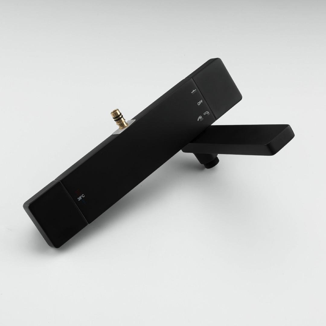 Душевая система с термостатом FAOP A2409-60 излив-переключатель на лейку 3-режима Черный - фото 4 Душевая система с термостатом FAOP A2409-60 излив-переключатель на лейку 3-режима Черный - фото 4