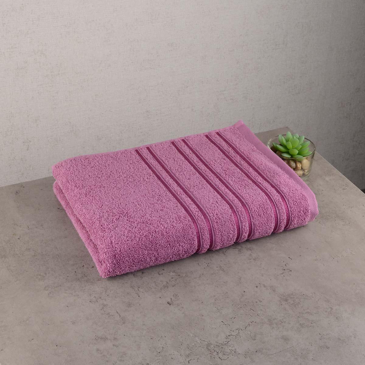 Махровое полотенце GM Textile Polosa 50х90 см Сиреневый