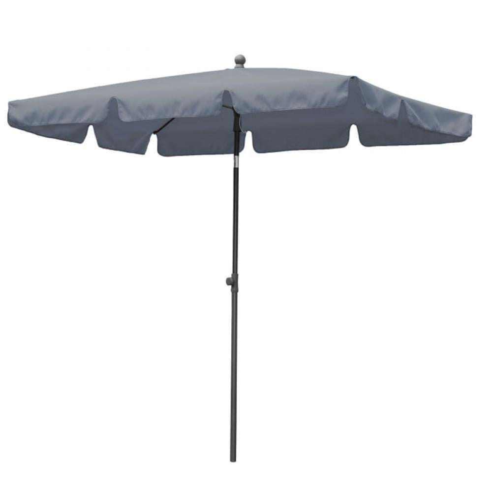 Парасоля садова регульована Bonro B-018 з нахилом 2 м 4 спиці Сірий (42401174)