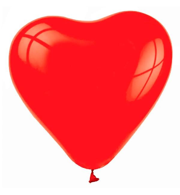 Воздушные шарики Balonevi Сердце 30 см 10 шт. Красный (10201)