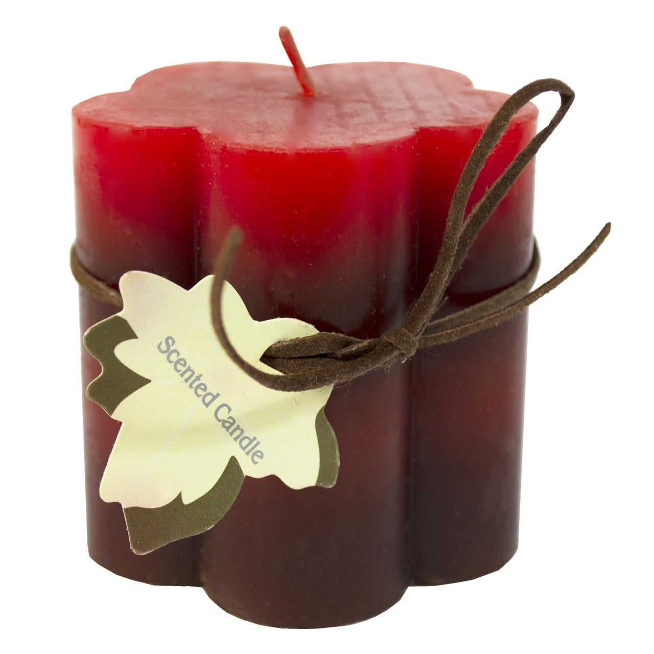 Аромасвеча пеньковая столбик в форме цветка 7 см Красный (7G-F-48531r)