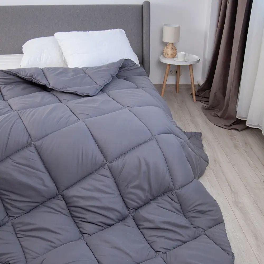 Одеяло зимнее гипоаллергенное ТЭП Alaska 450 г/кв. м полуторная 150x205 см Серая (11480150205)