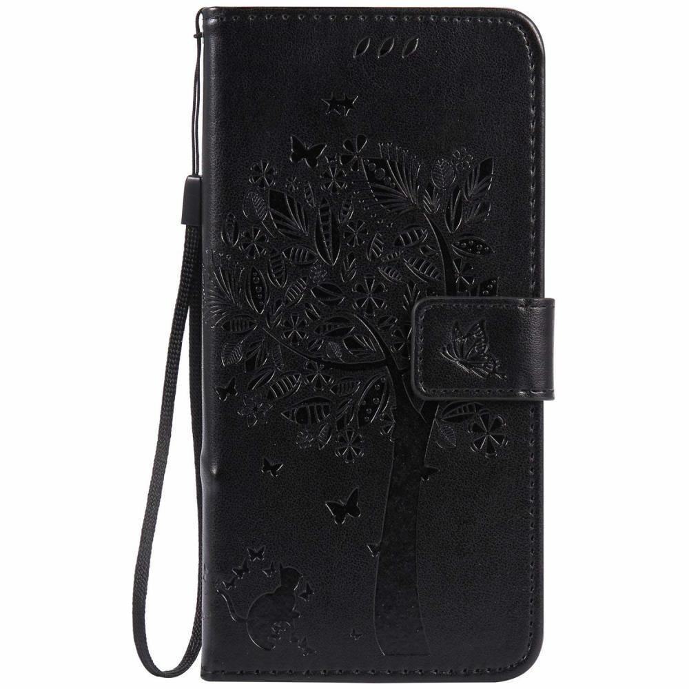 Чехол для Xiaomi Redmi Note 7 (рисунок кот и дерево) Black (09345-2B)