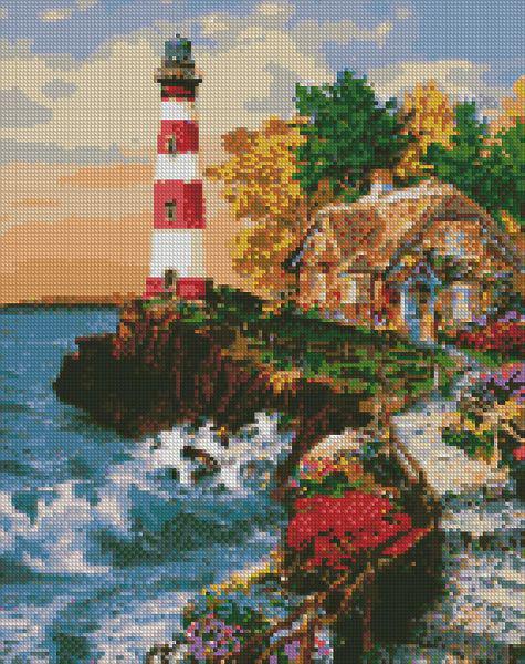 Алмазная мозаика Идейка Дом у маяка 40x50 см (Id-AMO7058)