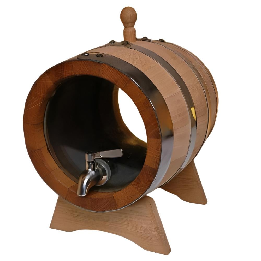 Бочка дубовая со стеклянными донышками и краном М+ 5 л (26397956)