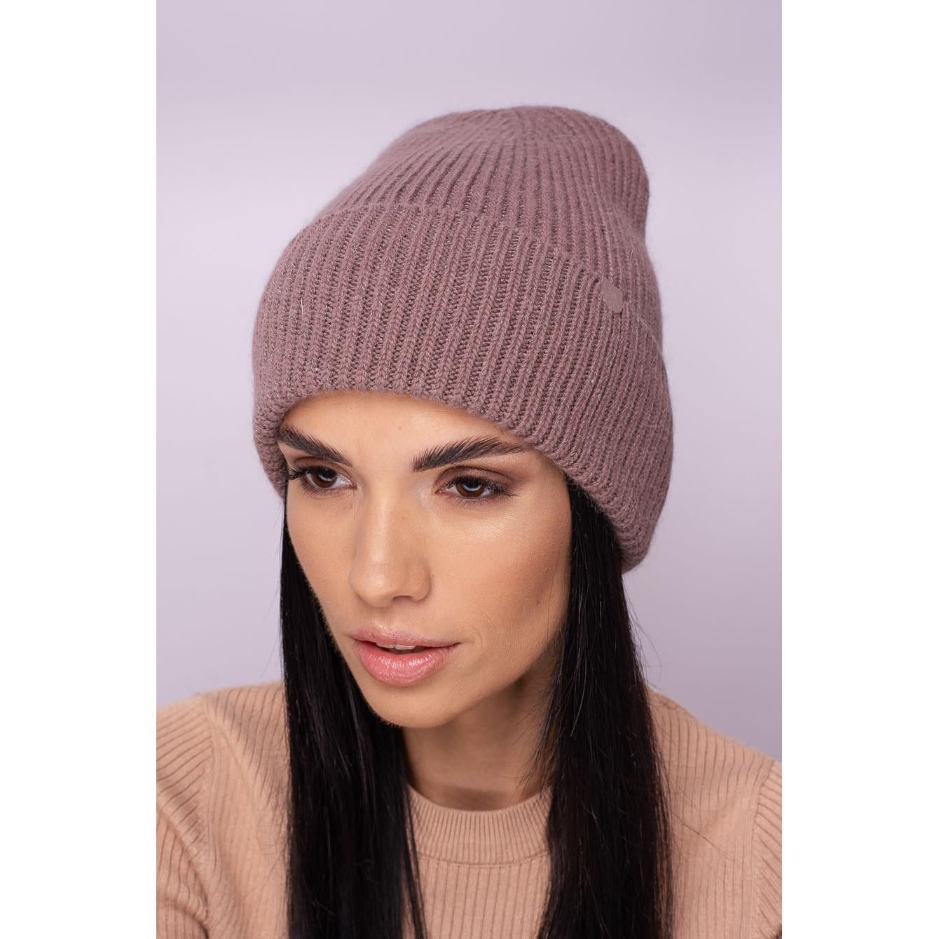 Шапка женская одинарная Leks Настрий one size Кофейный