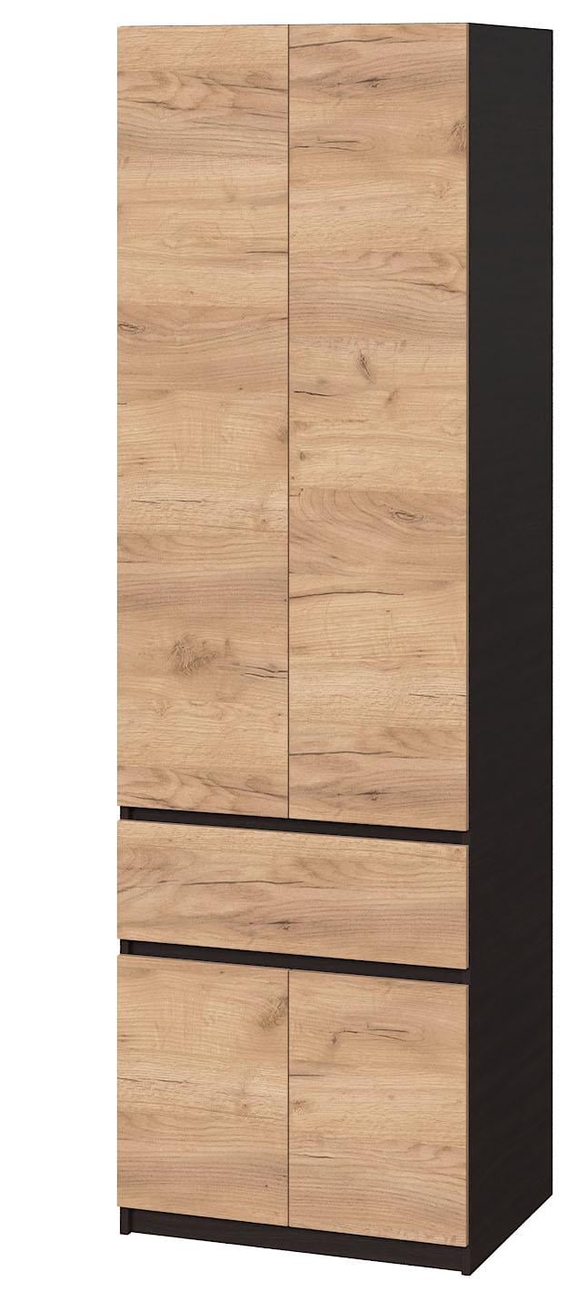 Шкаф в прихожую Мастер Форм Брайт 600х520х2000 мм Венге магия/Дуб крафт золотой (31330)