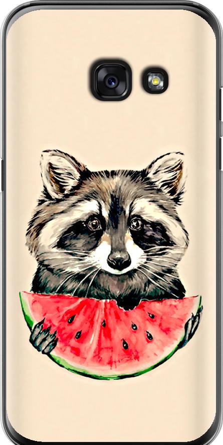 Чохол на Samsung Galaxy A3 (2017) Єнотик з кавуном (4605t-443-42517)