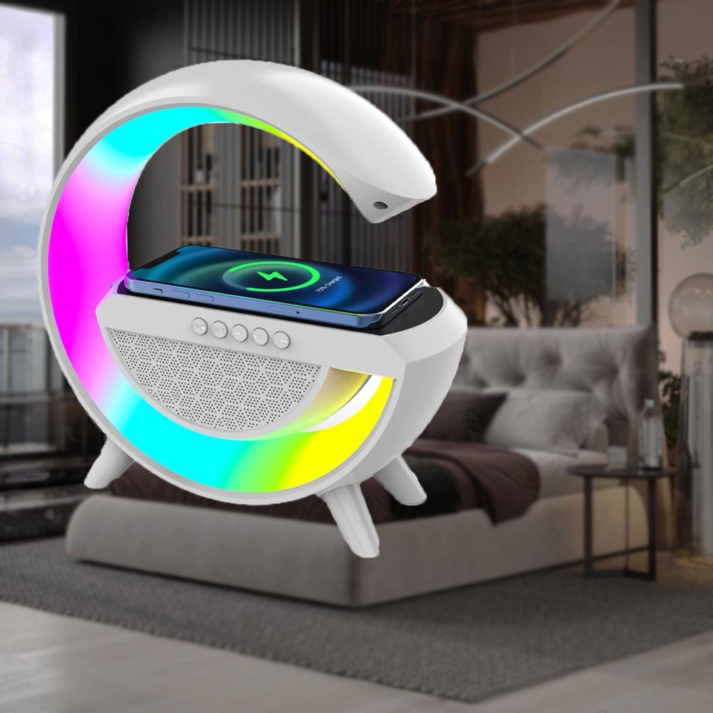 Нічник-лампа Happy Light Smart Light Sound Machine RGB настільний з бездротовою зарядкою 15W 24 см (2011108780) - фото 7