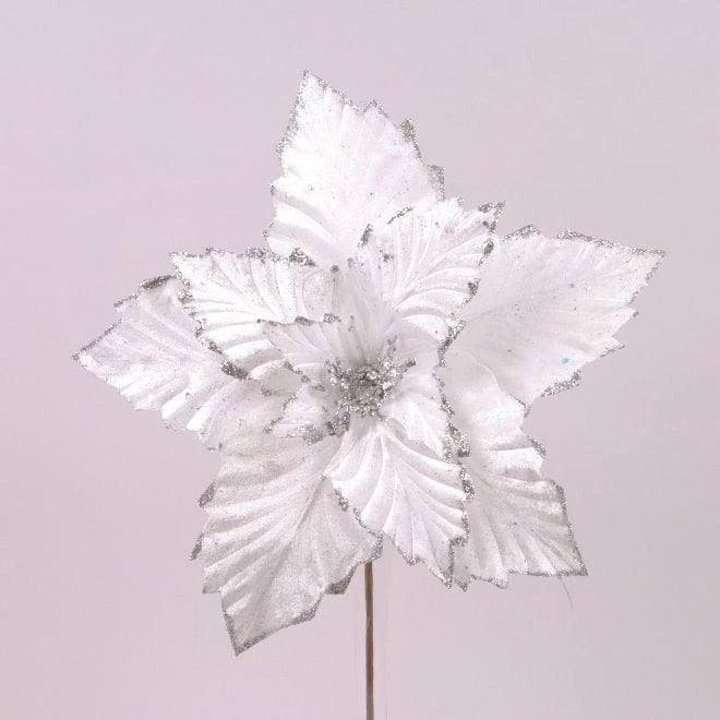 Цветок новогодний Пуансетия Белый (75958)