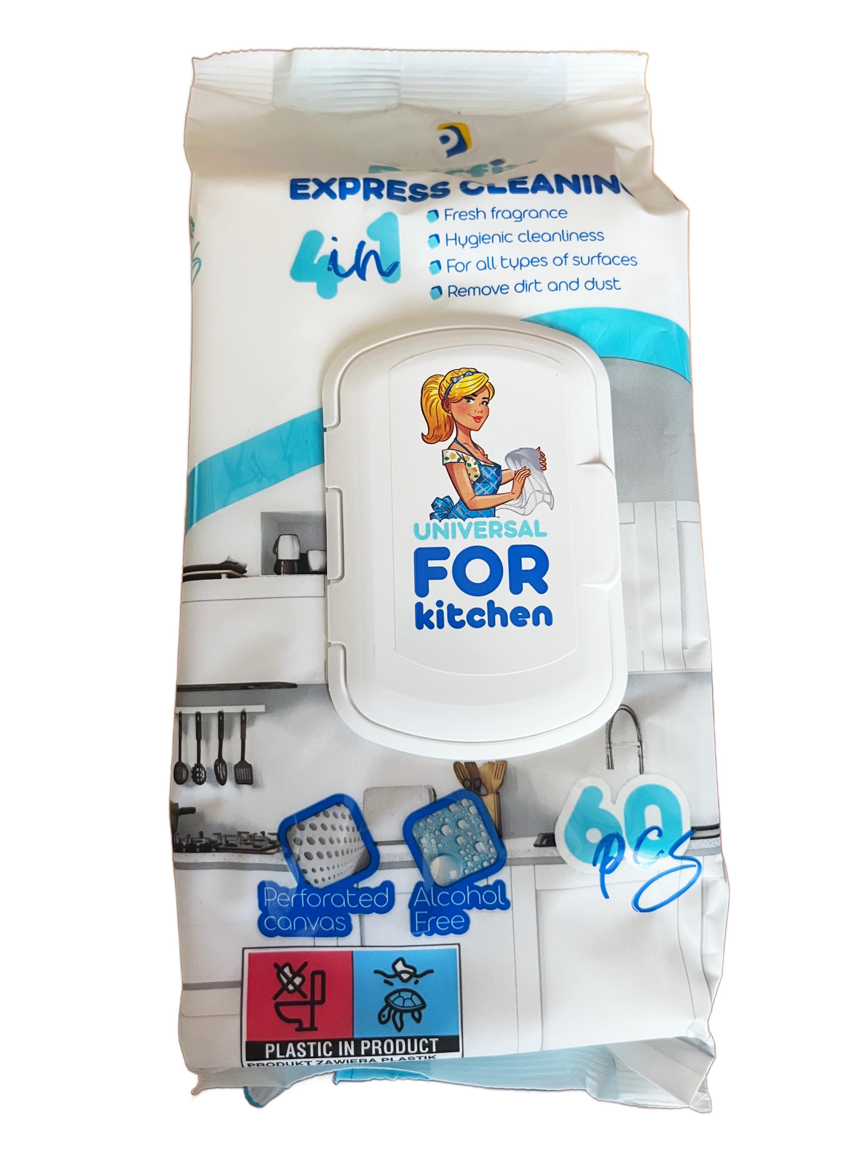 Вологі серветки Purfix для прибирання кухонних поверхонь 60 шт. (28448026) Вологі серветки Purfix для прибирання кухонних поверхонь 60 шт. (28448026)