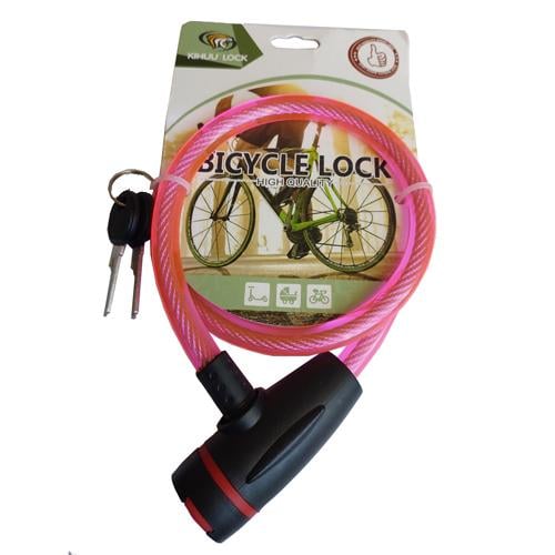 Замок велосипедный тросовый 187 1,2x80 см 2 ключа (582583)