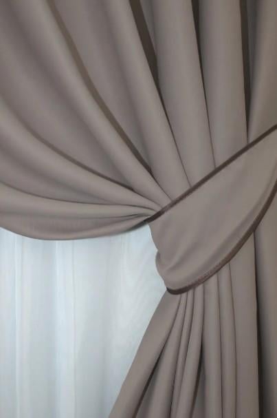 Комплект штор у вітальню Bagema Rvs блекаут 1,5х2,7 м 2 шт. Какао (1242ш) - фото 3