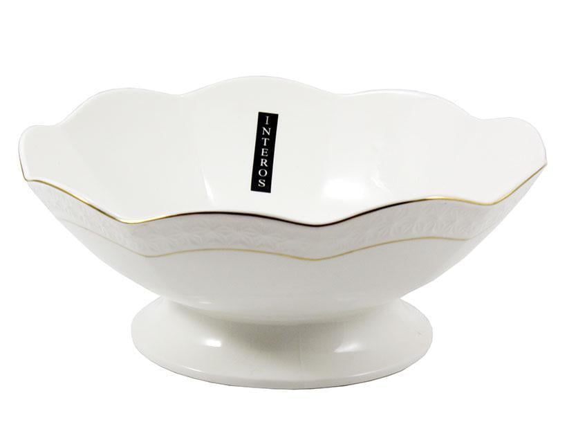 Конфетница фарфоровая Interos Снежная Королева на ножке 1300 мл 23,2 см (1423-A) Конфетница фарфоровая Interos Снежная Королева на ножке 1300 мл 23,2 см (1423-A)