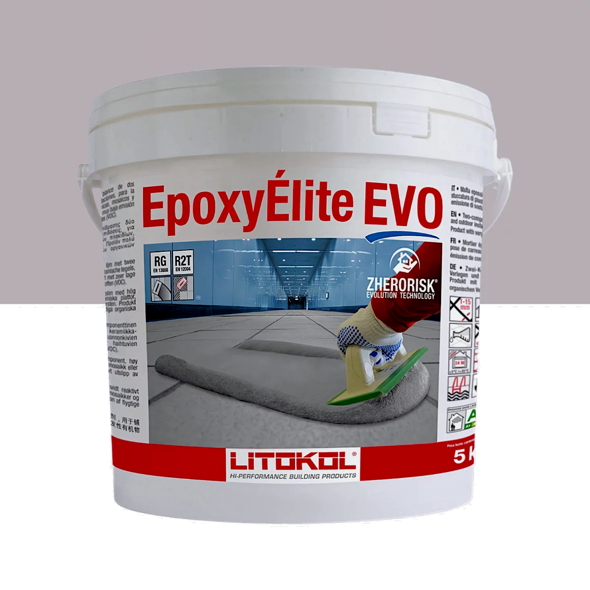 Затирка для швів плитки епоксидна Litokol EpoxyElite EVO 110 5 кг Сірий