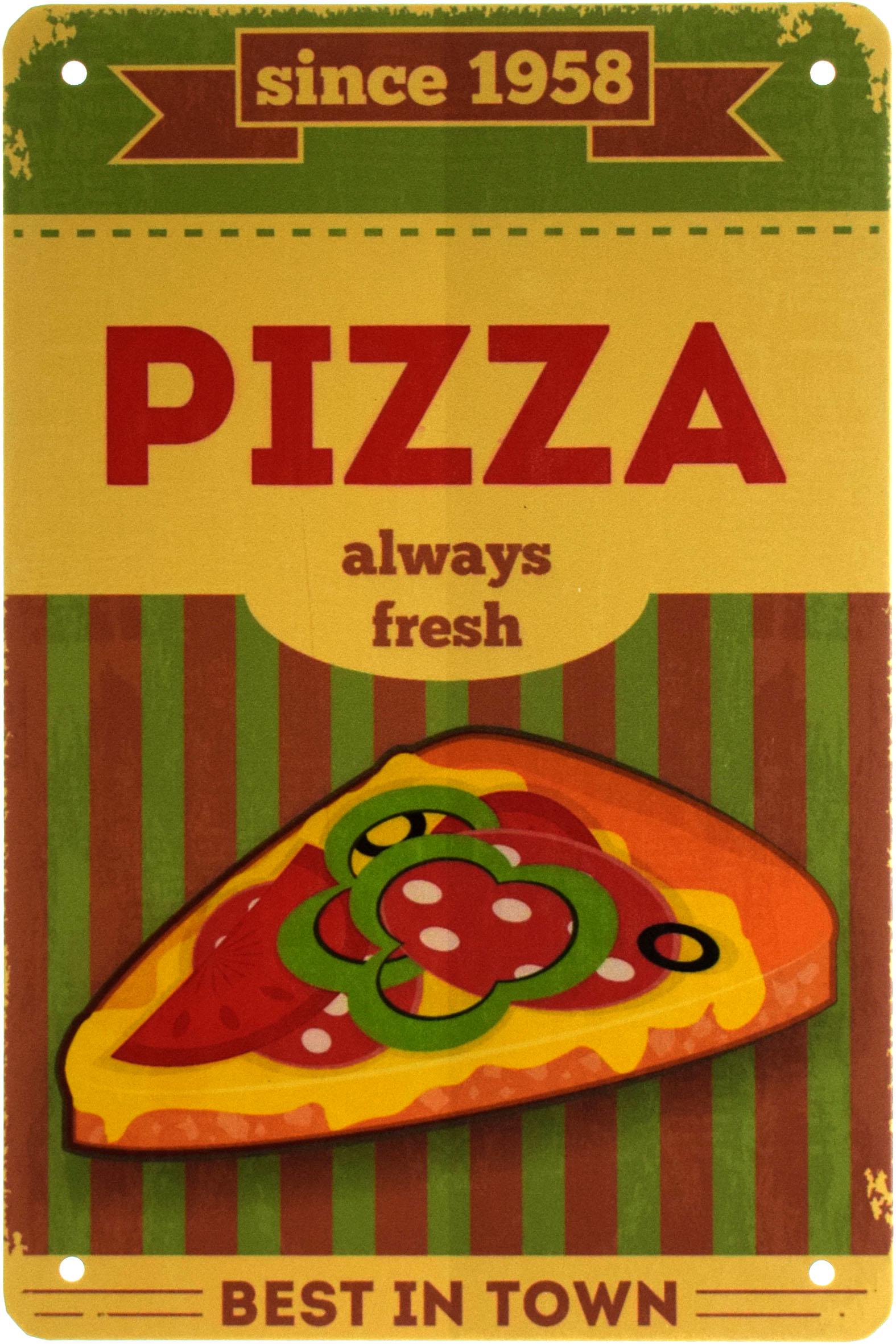 Табличка металлическая Всегда Свежая Пицца/Pizza Always Fresh 20x30 см Табличка металлическая Всегда Свежая Пицца/Pizza Always Fresh 20x30 см