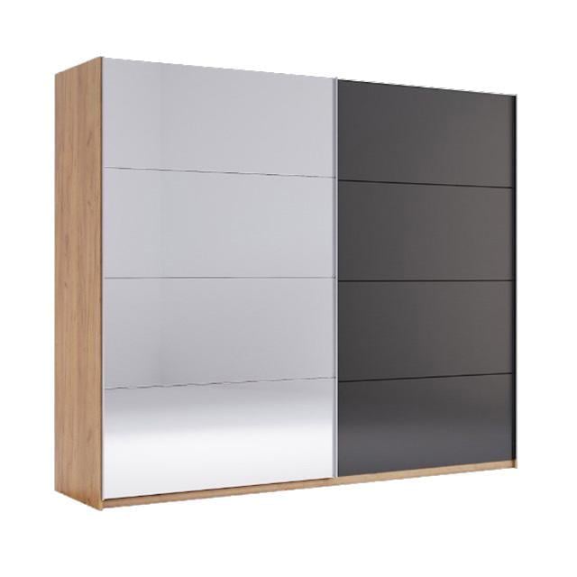 Шкаф-купе MiroMark Луна двухдверный зеркало 2,5 м Дуб крафт/Черный (LN-18-LV) Шкаф-купе MiroMark Луна двухдверный зеркало 2,5 м Дуб крафт/Черный (LN-18-LV)