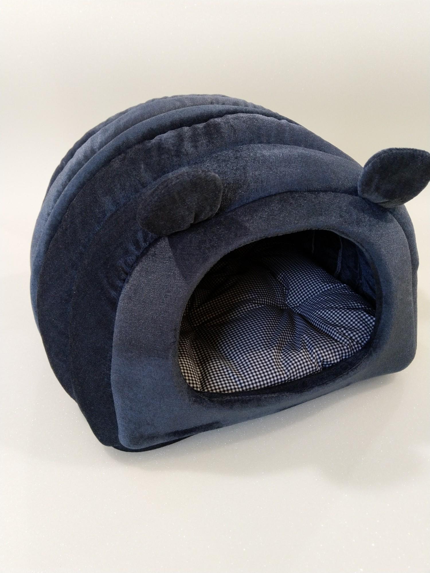 Домик-лежак для домашних животных Luх home Гусеница с подушкой 48х40х36 см Темно-серый (26858294)