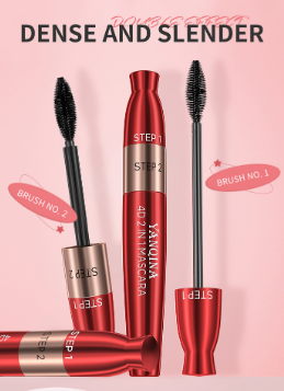 Тушь для ресниц YANQINA 4D 2 in1 Waterproof Mascara Double Effect Mascara 8,5 мл Черный (0402016) - фото 12
