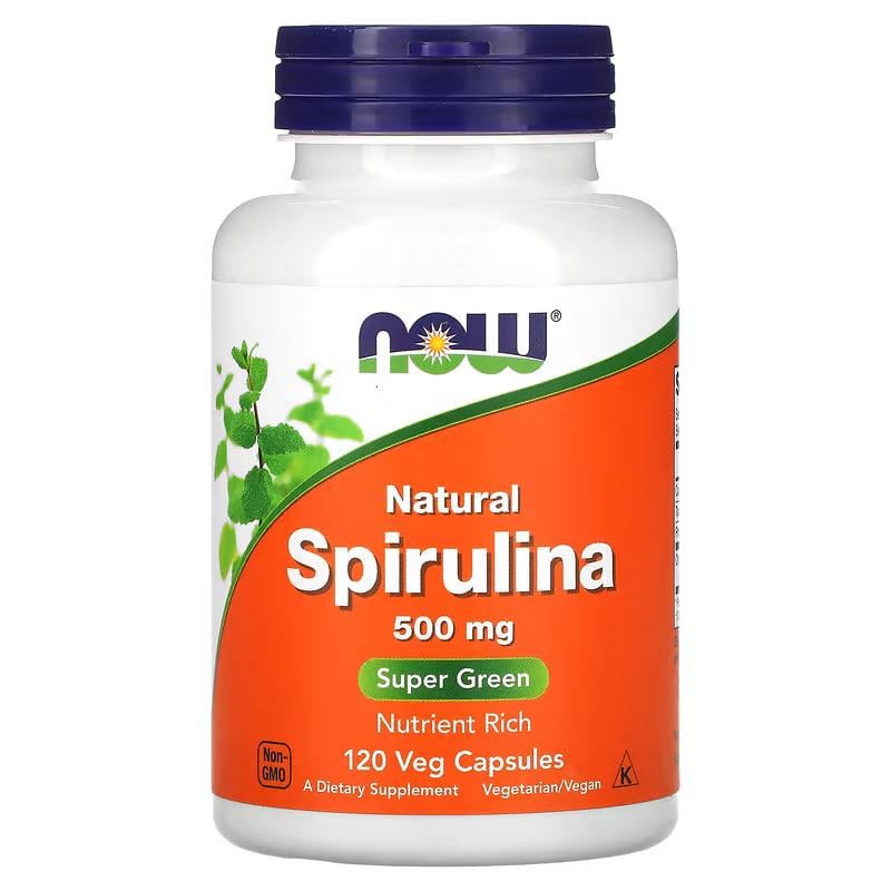 Спирулина Now Foods Natural Spirulina 500 мг 120 растительных капсул (3014392080)