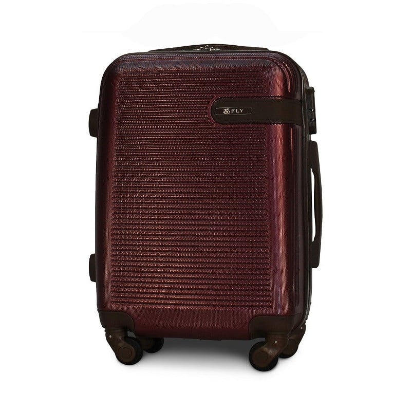 Валіза ручна поклажа Fly 1101 мала на 4 колесах 55х40х24 см Бордовий