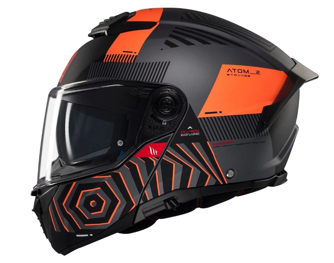 Мотошлем MT HELMETS ATOM 2 SV STRANGE C4 M Matt Orange (41622)