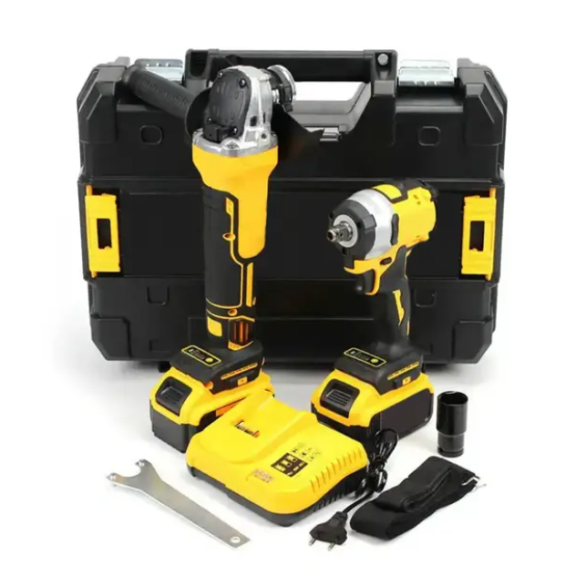 Набор инструментов аккумуляторная болгарка/гайковерт в кейсе (31177677)