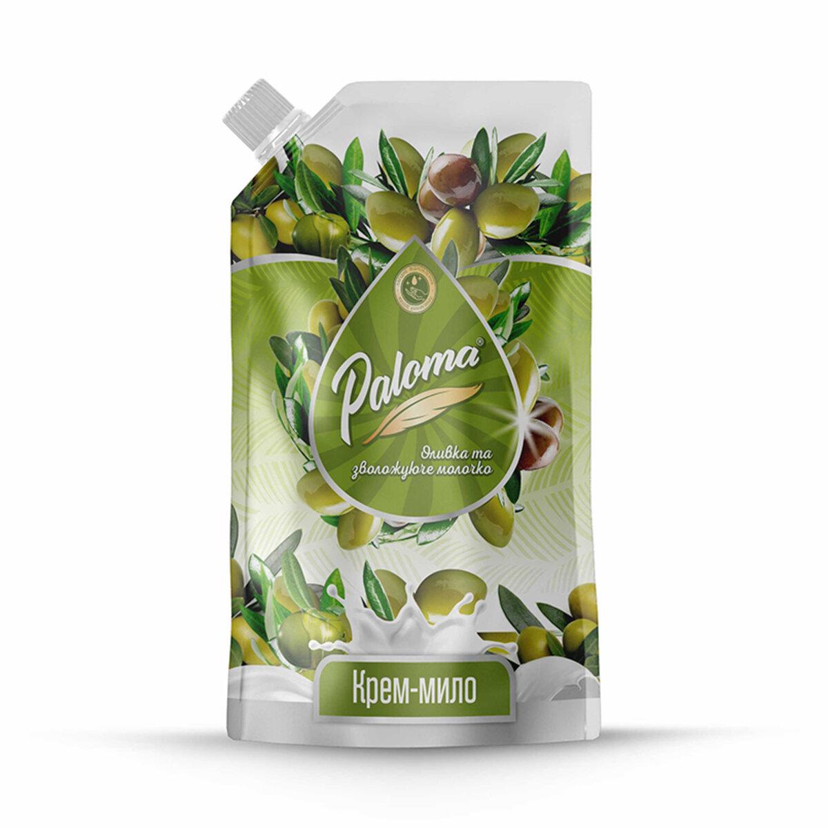 Жидкое мыло Paloma Оливковое и увлажняющее молочко дой-пак 500 мл Жидкое мыло Paloma Оливковое и увлажняющее молочко дой-пак 500 мл