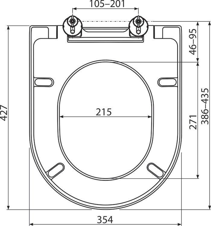 Сидіння з кришкою Ravak UNI Chrome 02A Білий (WZD-X01549) - фото 2